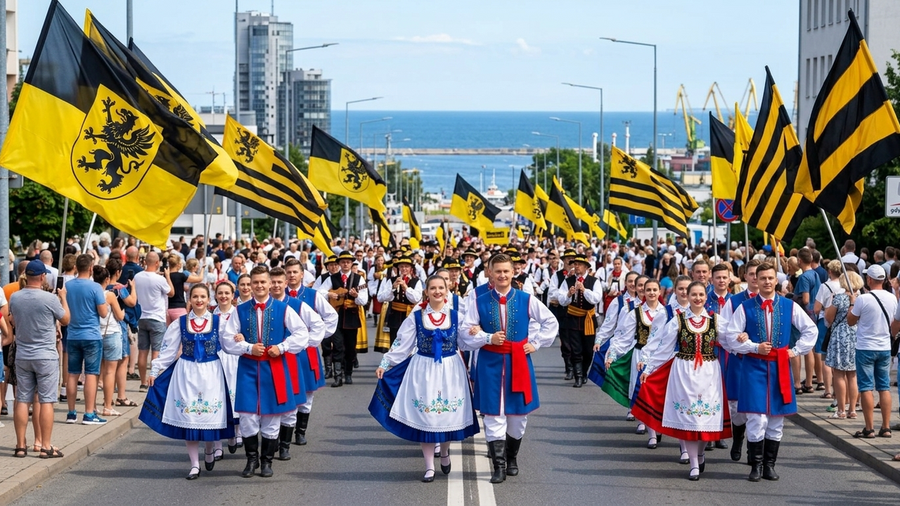 Czarno-złote flagi przejdą przez Gdynię. Zjazd Kaszubów z finałem nad morzem
