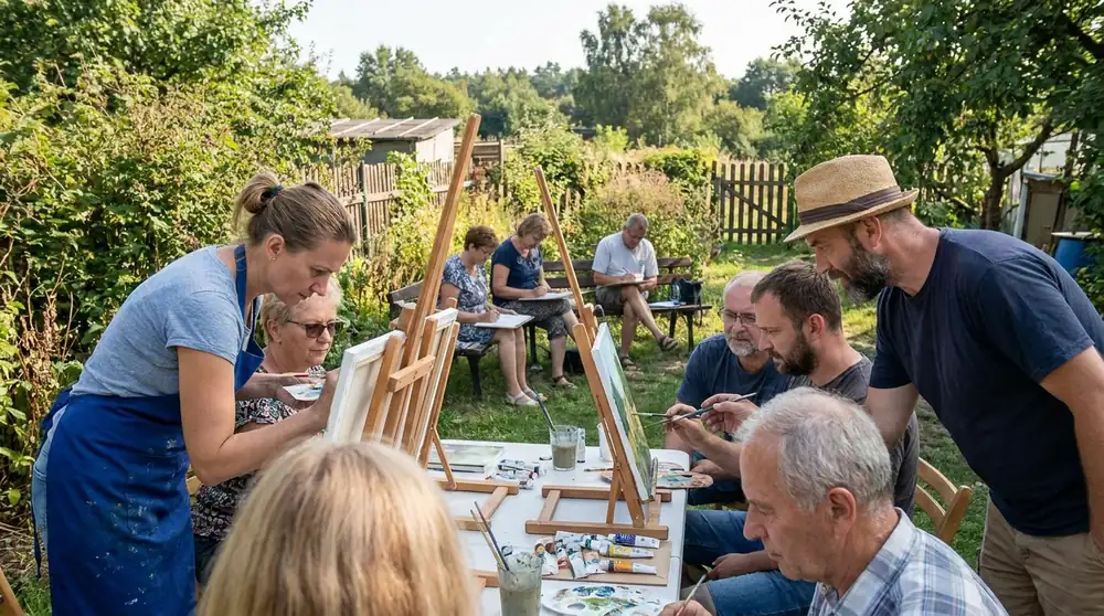 Plener artystyczny w Ogrodzie Bez Pośpiechu