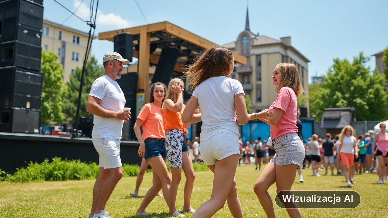 Koncert ENEJ i festyn na Oksywiu. Cztery dzielnice Gdyni szykują wspólne święto (wizualizacja AI)