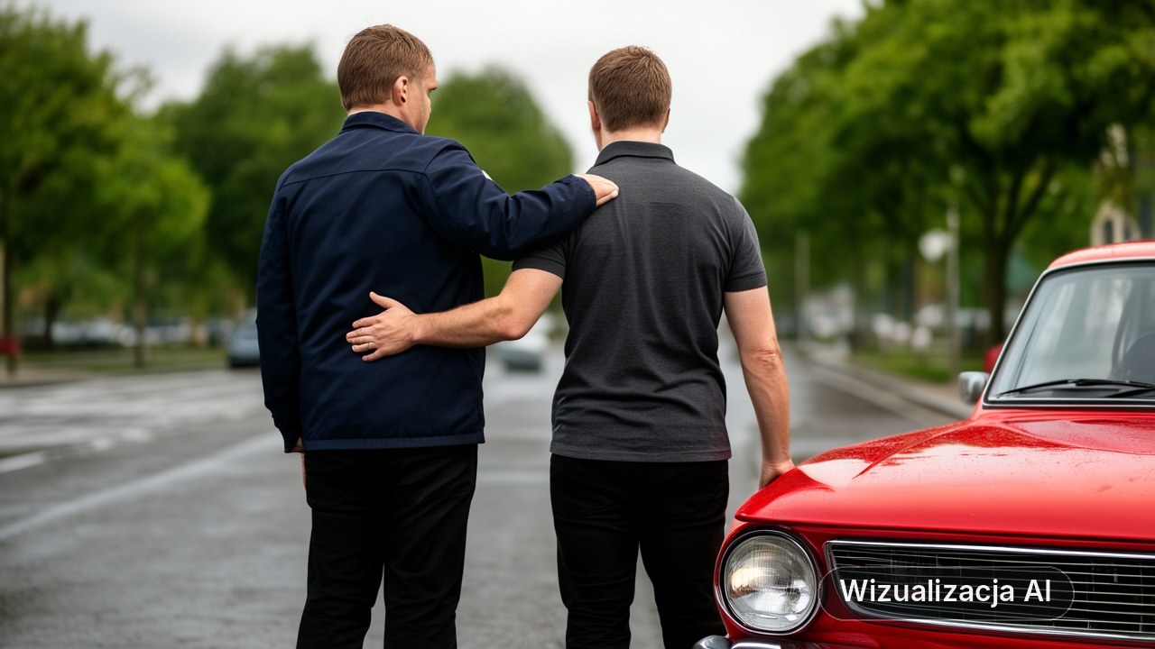 Zatrzymano dwóch mężczyzn za kradzież meleksa w Gdyni (wizualizacja AI)