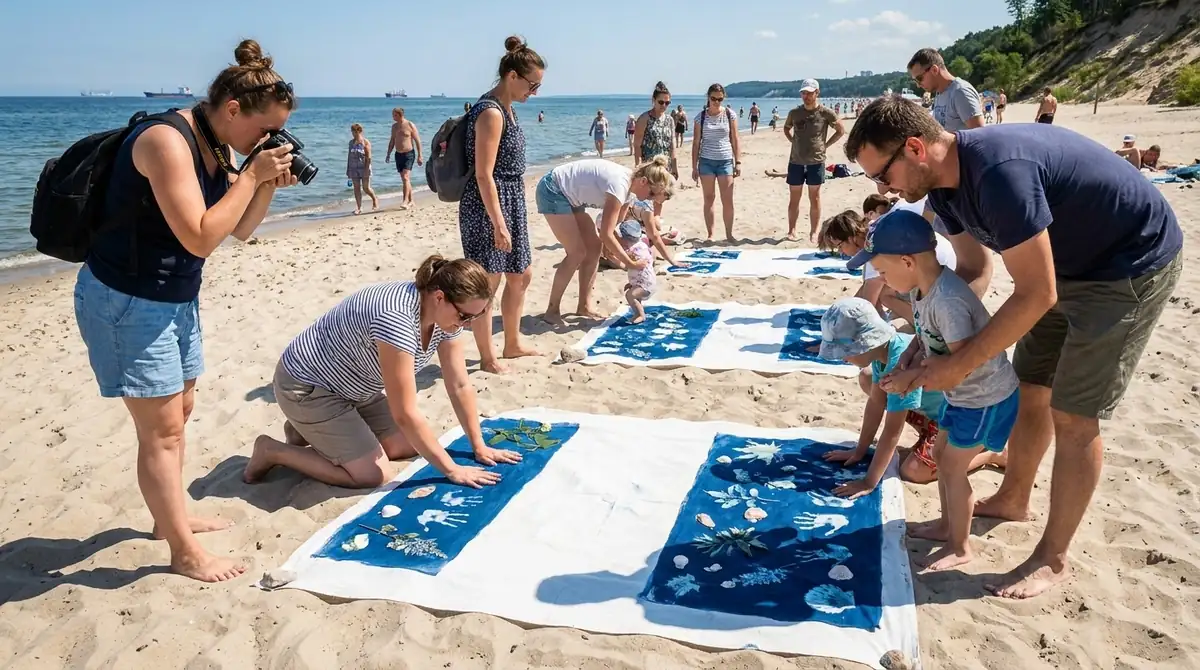 Projekt „Odbicia” Joanny Borowiec na plaży w Gdyni