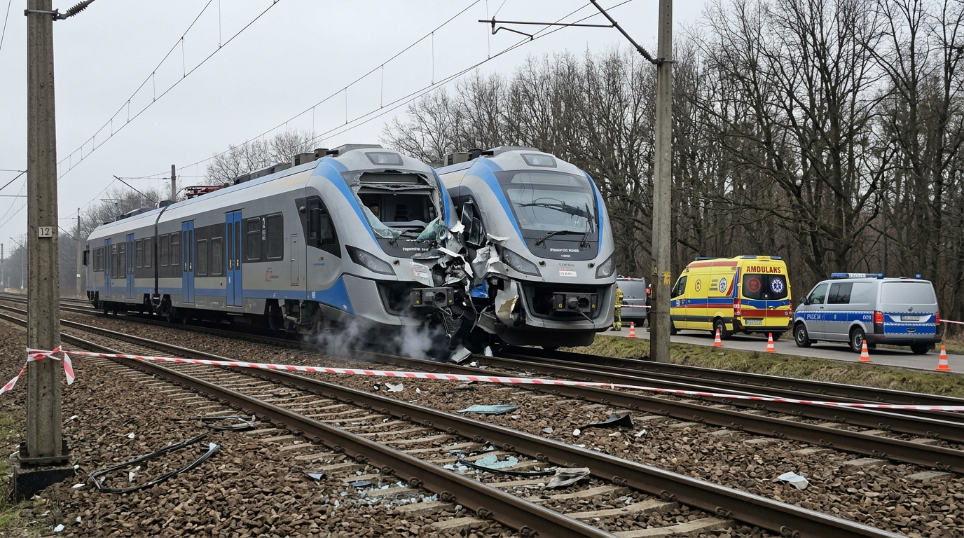 Czołowe zderzenie dwóch pociągów w Gdyni. Do akcji ruszyło ponad 150 ratowników