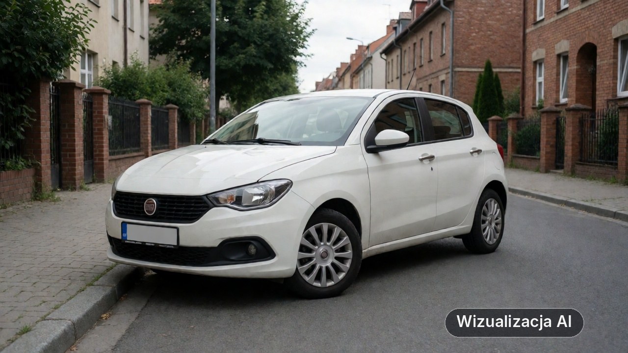 Gdynia: Fiat na ul. Morskiej zatrzymany. 53-latek miał ponad 2 promile (wizualizacja AI)