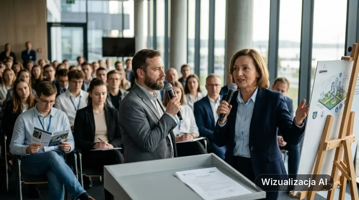 Konkurs na pracę dyplomową o Gdyni: 5 tys. zł nagrody (wizualizacja AI)