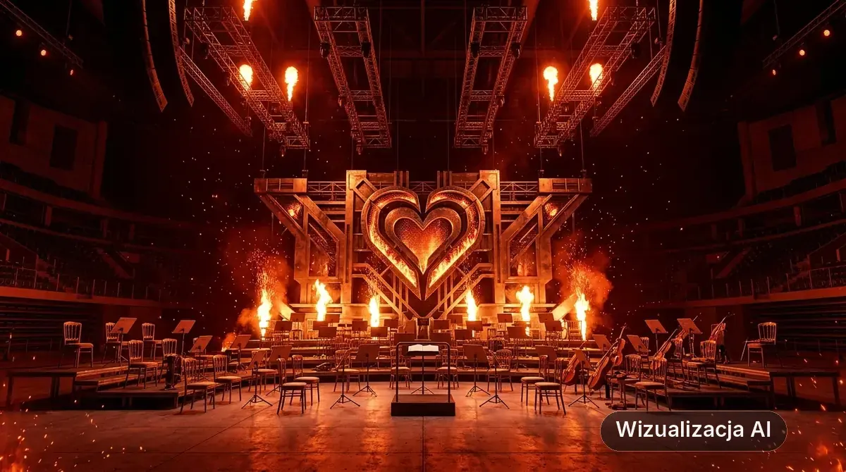 Rammstein Symphonic Experience w Polsat Plus Arenie Gdynia (wizualizacja AI)