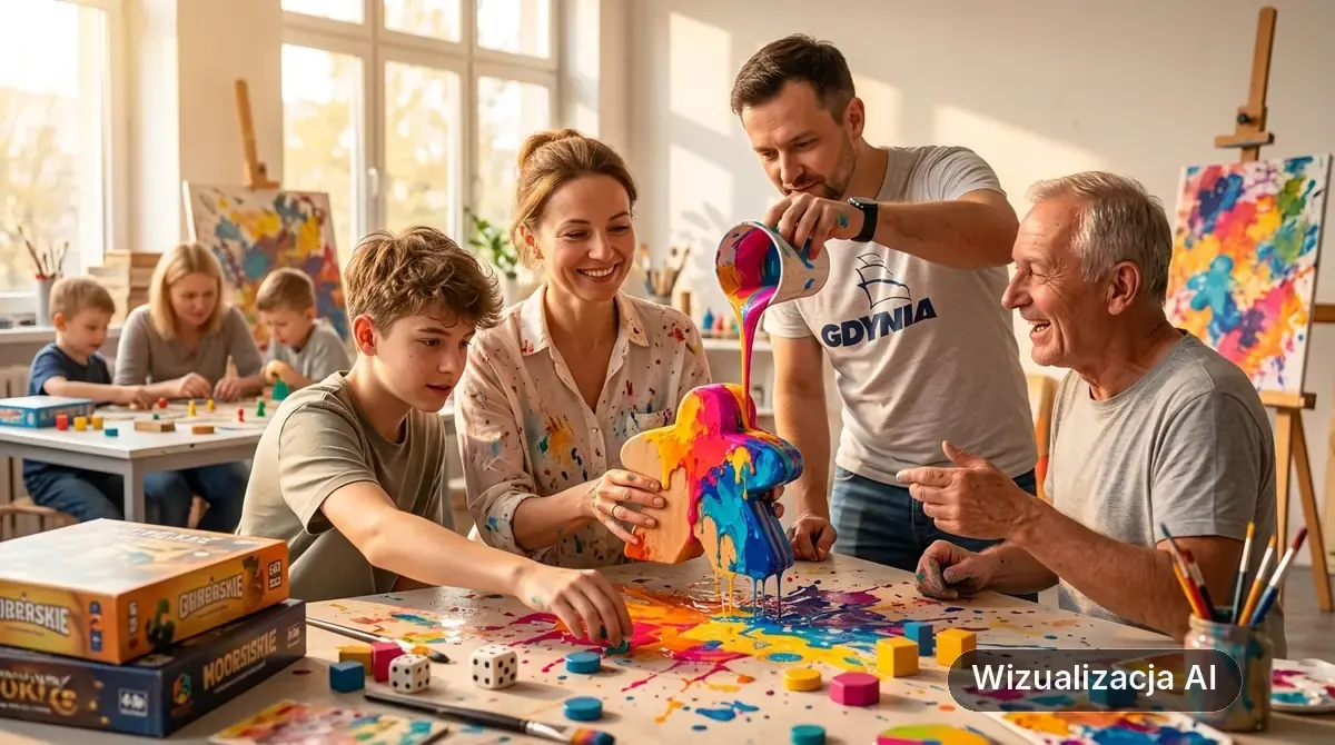 Dzień Gier Planszowych w Gdyni 10 października (wizualizacja AI)