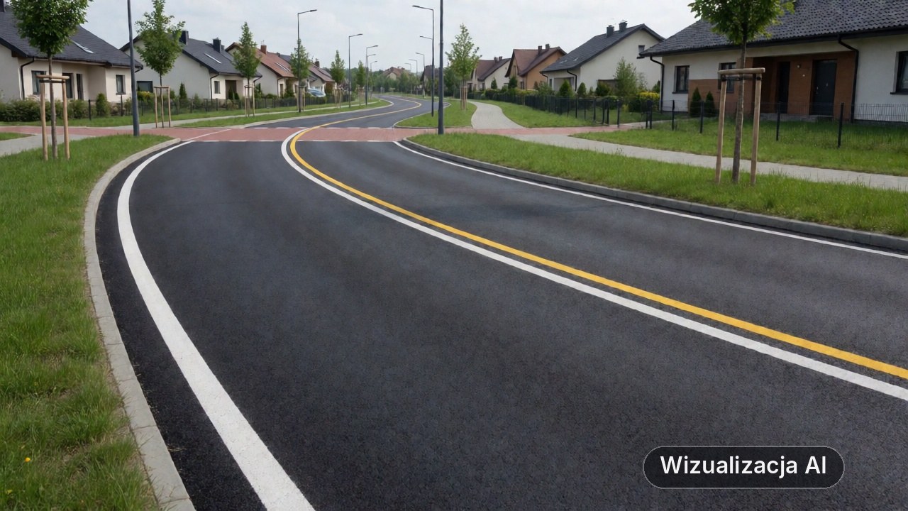 Koniec utrudnień w Gdyni. Ulica Wiczlińska ponownie otwarta (wizualizacja AI)