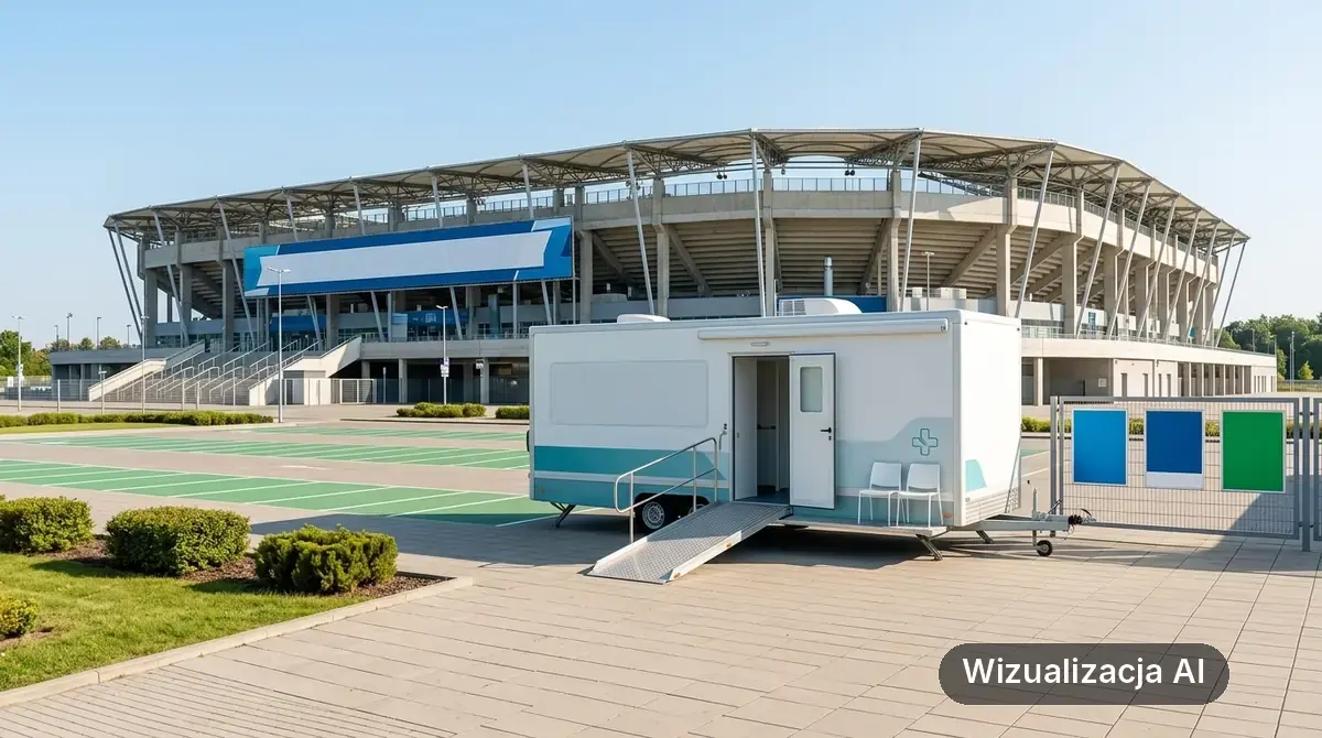 Bezpłatna mammografia 10 października przy stadionie Arki (wizualizacja AI)