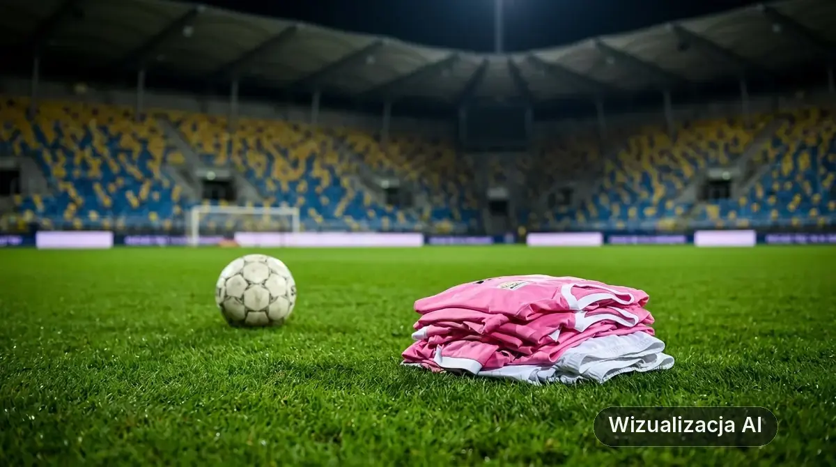 Różowy Mecz Arki z Polonią Warszawa 10 października (wizualizacja AI)