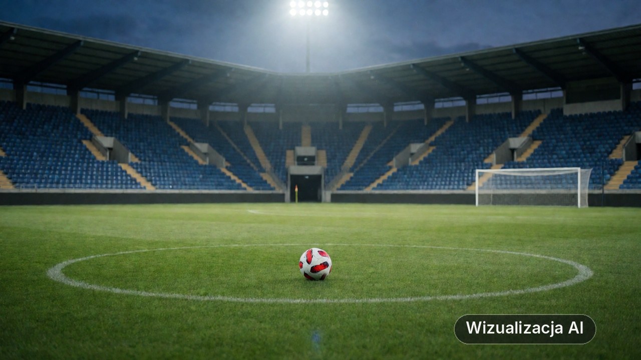 Alarm przed derbami Trójmiasta. Polonia ucisza Gdynię w 89. minucie (wizualizacja AI)