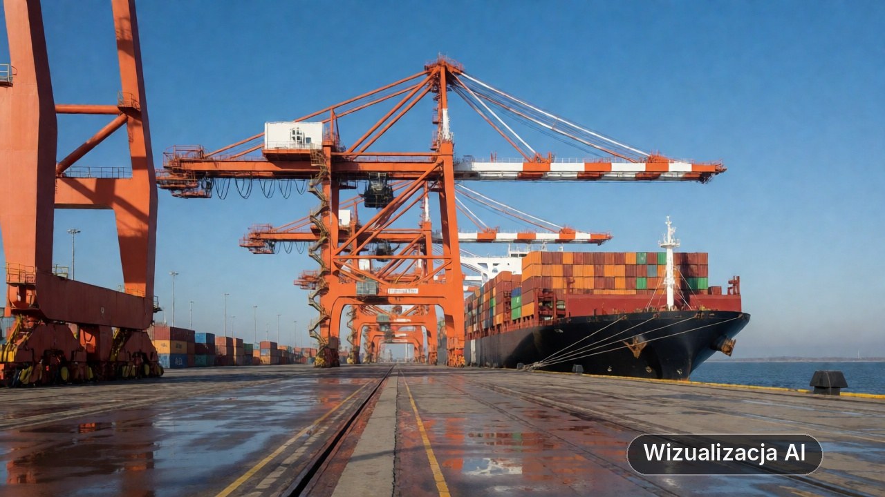 Nowe możliwości gdyńskiego portu (wizualizacja AI)