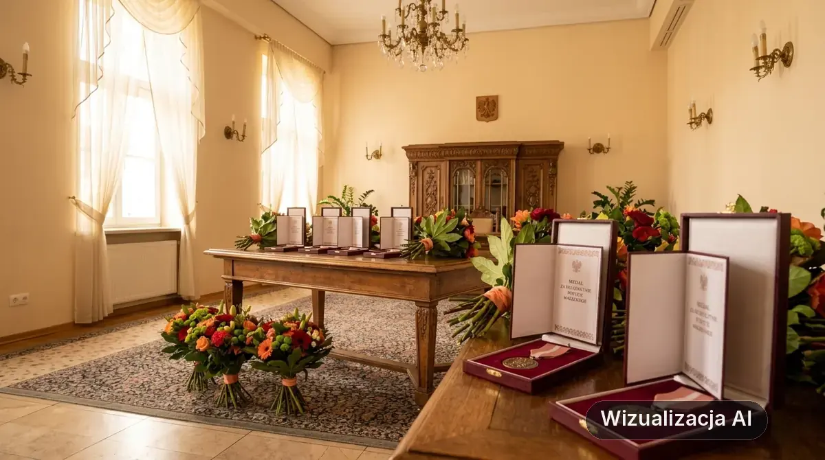 Medale za Długoletnie Pożycie Małżeńskie w Gdyni (wizualizacja AI)