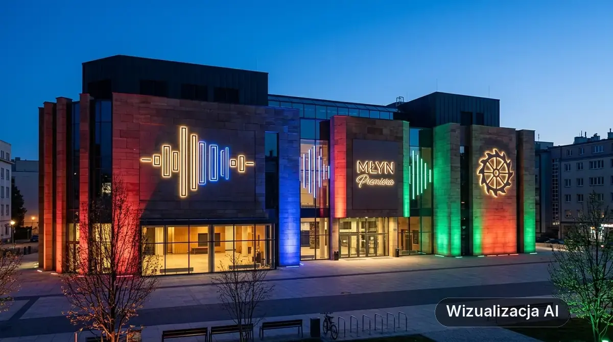 Koncert zespołu MŁYN w Konsulacie Kultury (wizualizacja AI)