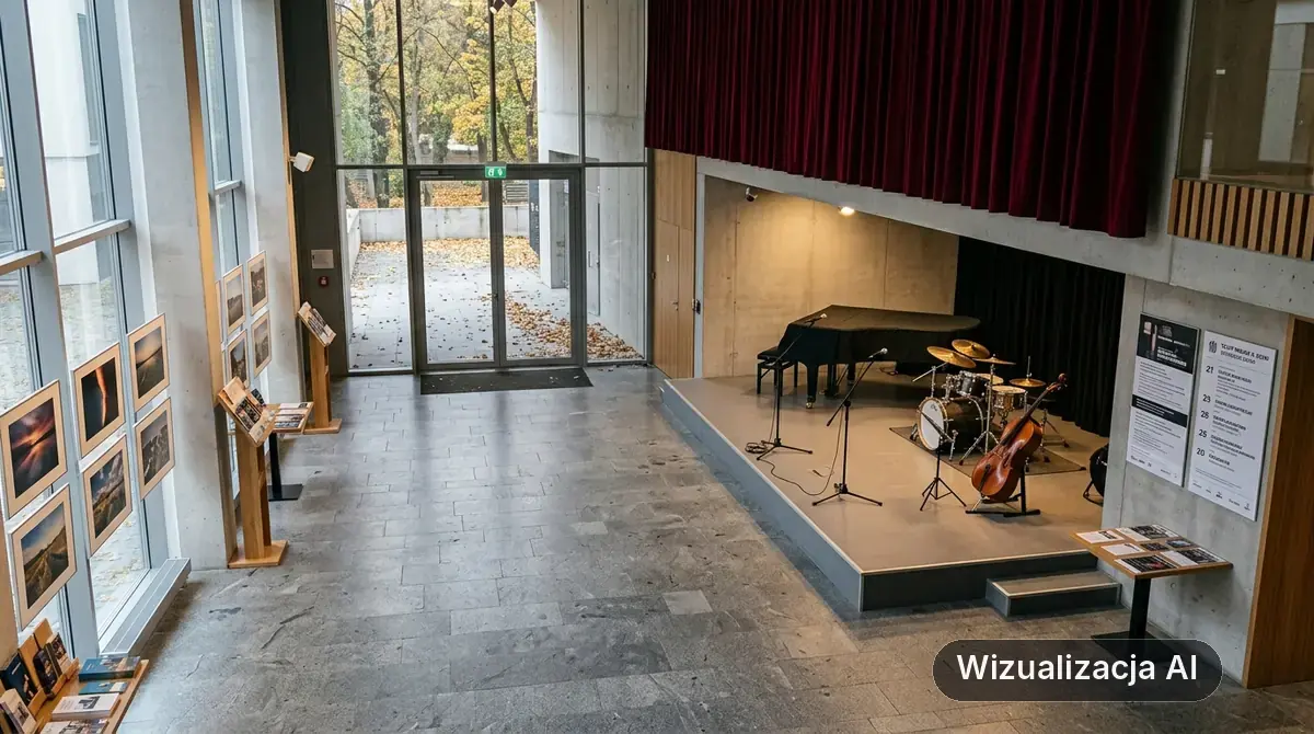 Wydarzenia Teatru Miejskiego w Gdyni w październiku (wizualizacja AI)