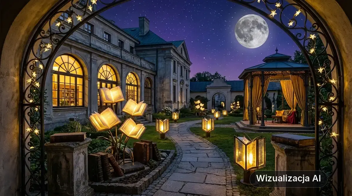XII Noc Bibliotek w Bibliotece z Pasją (wizualizacja AI)