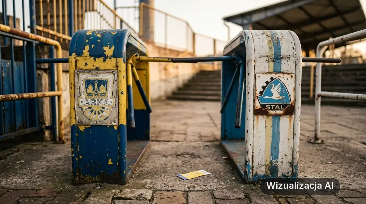 Arka Gdynia zagra ze Stalą Rzeszów (wizualizacja AI)