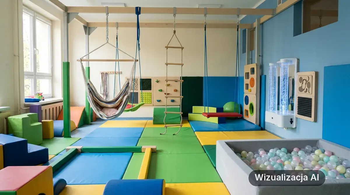Dofinansowanie na sale sensoryczne w żłobkach (wizualizacja AI)