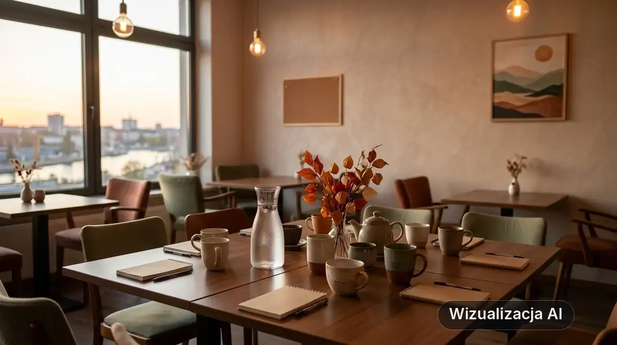 Spotkania Death Café w Gdyni: rozmowy o śmierci (wizualizacja AI)