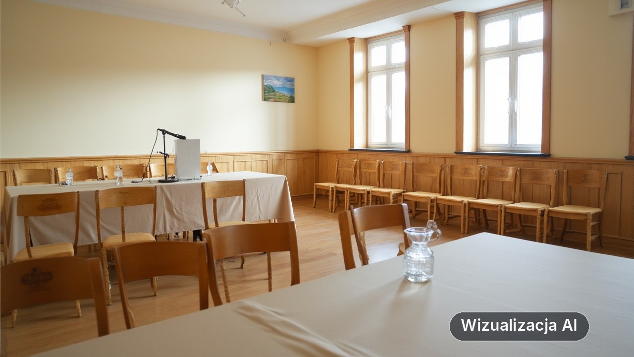 XXVII sesja Rady Dzielnicy Karwiny 9 listopada (wizualizacja AI)