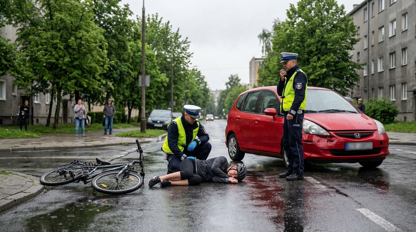 Gdynia: kierowca hondy potrącił rowerzystkę. W tle alkohol i wyrok